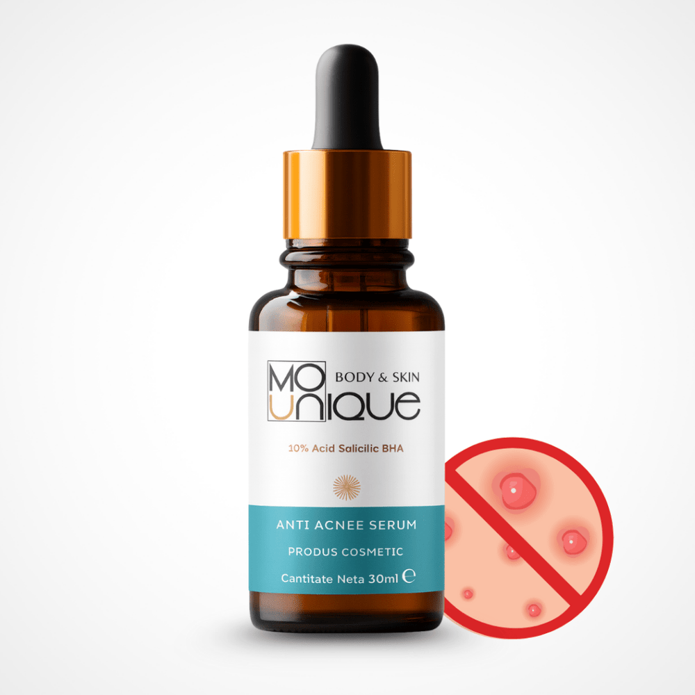 Anti Acnee Serum cu 10% Acid Salicilic BHA -  30 ml - Mounique