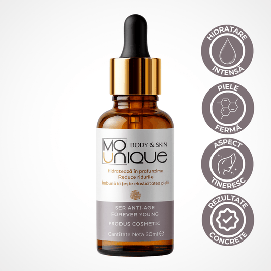 Ser Anti‑Age Forever Young cu Peptide & Acid Hialuronic -  30 ml - Mounique