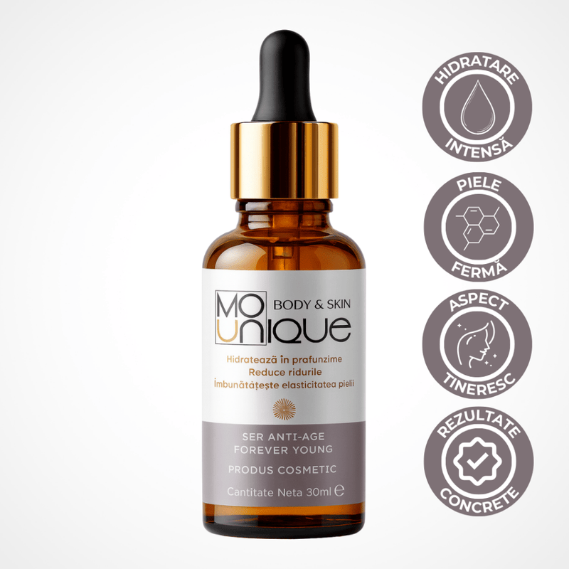 Ser Anti‑Age Forever Young cu Peptide & Acid Hialuronic -  30 ml - Mounique